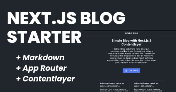 NextJS Blog Starter, Markdown + App Router + Contentlayer